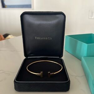 Tiffany T wire bracelet Rose Gold size Large